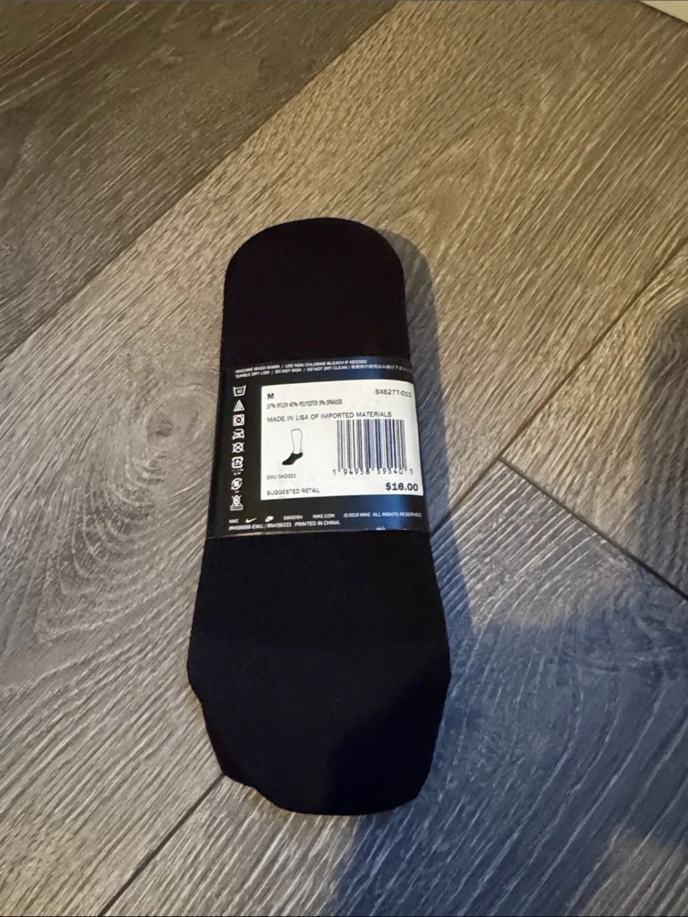 Nike Black Low-Cut No-Show Socks with White Swoosh